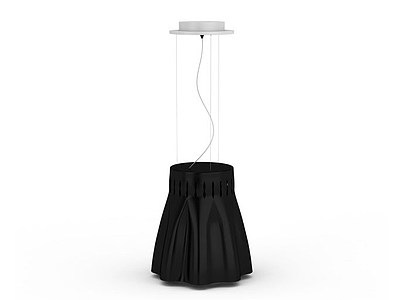 3d现代黑色吊灯免费模型