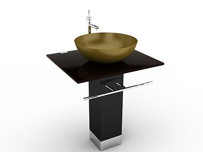 卫生间现代洗手池模型3d模型