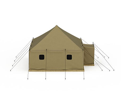 3d土色帐篷免费模型