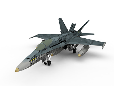 美国F18战斗机模型3d模型