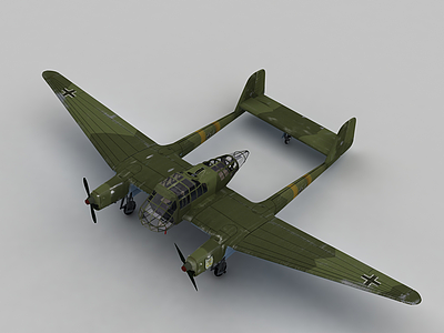 FK189轰炸机模型3d模型