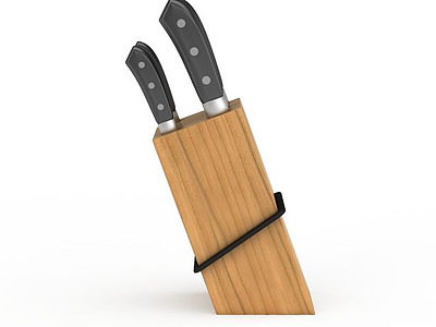 3d木质刀具盒模型