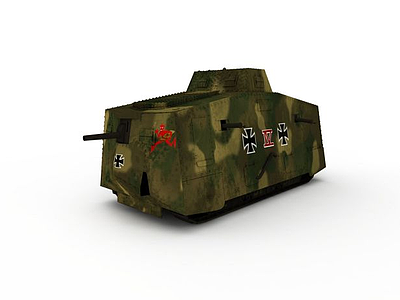迷彩堡垒装甲车模型3d模型