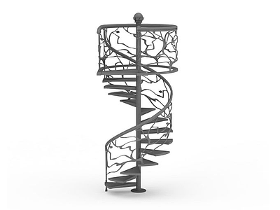 3d镂空回旋楼梯免费模型