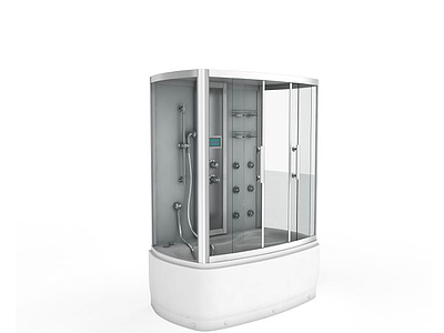 3d浴缸淋浴房一体免费模型