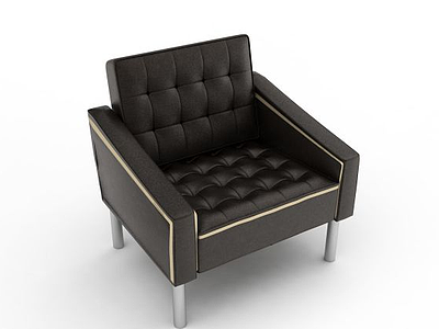 黑色单人沙发模型3d模型