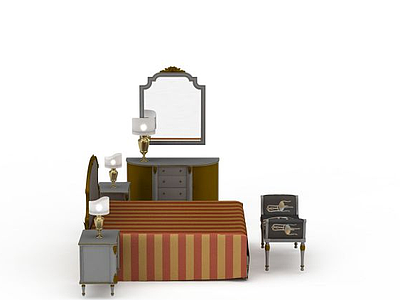 卧室家具组合模型3d模型