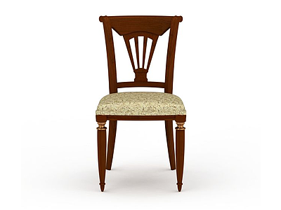 3d实木简约椅子模型