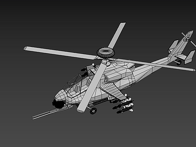 3d武装<font class='myIsRed'>直升机</font>模型