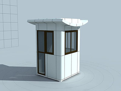 3d门卫小屋模型