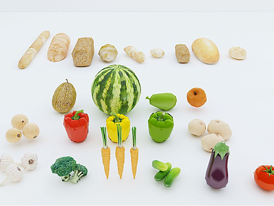 3d水果蔬菜模型