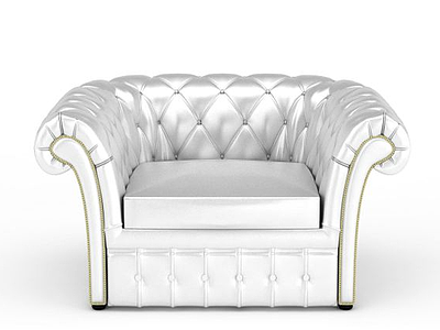 白色现代沙发模型3d模型