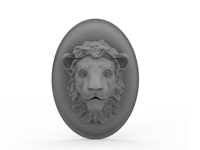 3d狮子头像装饰品免费模型