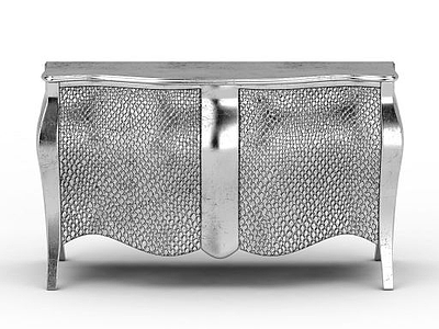 3d时尚银色桌子模型