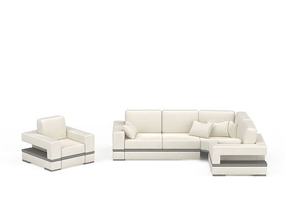 白色沙发模型3d模型