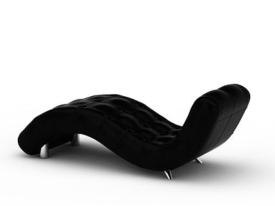 黑色躺椅模型3d模型
