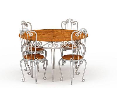3d客厅餐桌椅组合免费模型