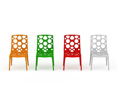 3d彩色椅子模型