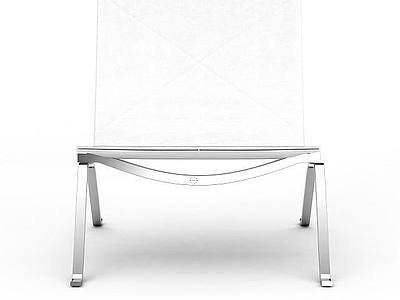 白色沙滩椅模型3d模型
