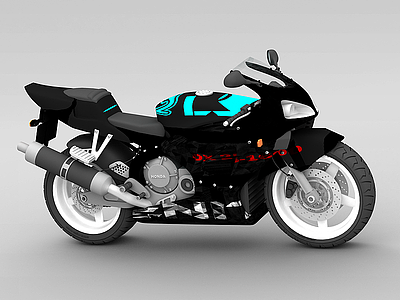 时尚摩托车模型3d模型