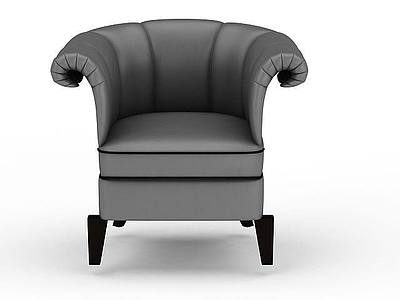 灰色欧式沙发模型3d模型