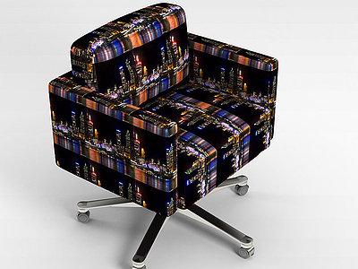 时尚旋转椅模型3d模型