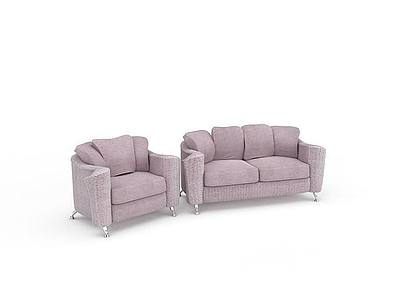 客厅粉色沙发模型3d模型