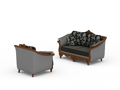家庭沙发组合模型3d模型