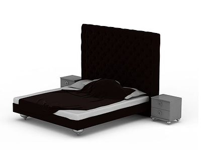 3d卧室舒适床免费模型