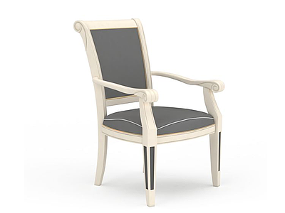 米白色单人椅模型3d模型