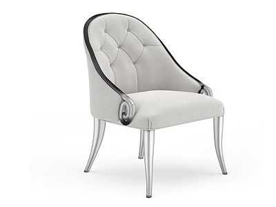 现代白色椅子模型3d模型