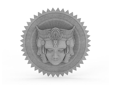 玛雅石雕像模型3d模型