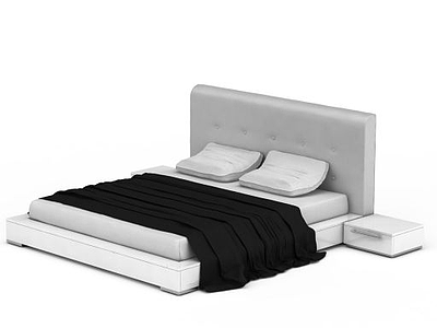 3d现代简约床免费模型