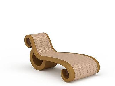 3d简约躺椅模型