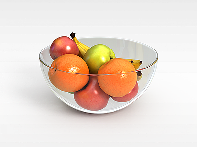 3d水果组合模型