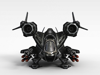 黑色玩具飞机模型3d模型
