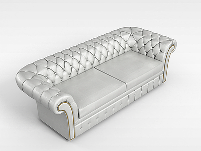 3d银色时尚沙发模型
