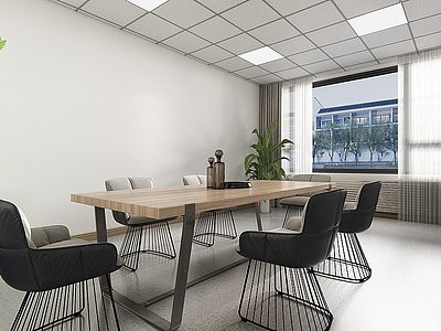 会议室桌子组合模型3d模型