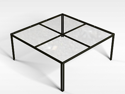 3d家用玻璃桌模型