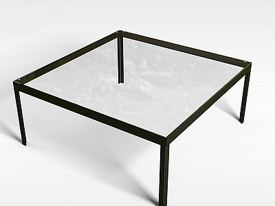 简易方形桌子模型3d模型