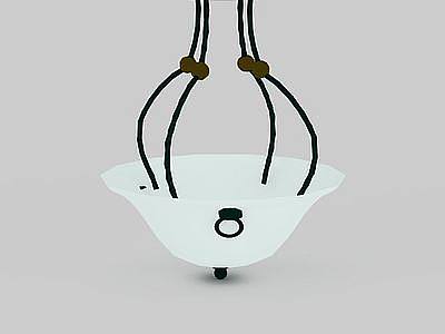 白色吊灯模型3d模型
