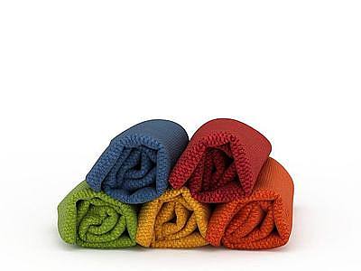 彩色羊毛围巾模型3d模型