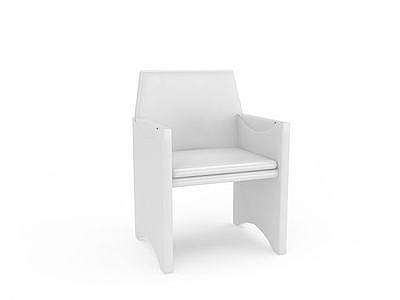 3d白色扶手椅免费模型