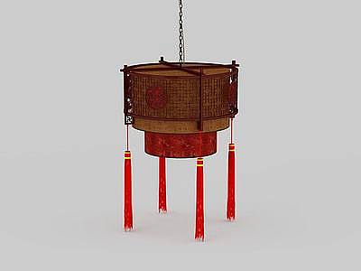 中式复古吊灯模型3d模型