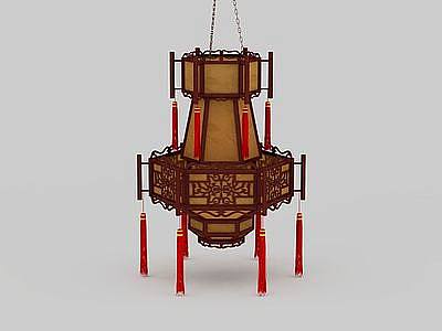 中式客厅吊灯模型3d模型