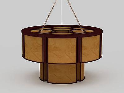 中式木制灯具模型3d模型