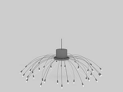 3d发散形吊灯免费模型