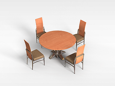 木制办公桌椅模型3d模型