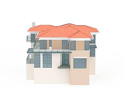 3d现代别墅模型