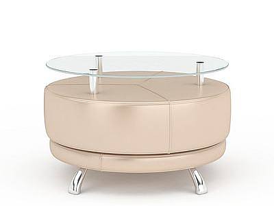 3d钢化玻璃圆桌免费模型